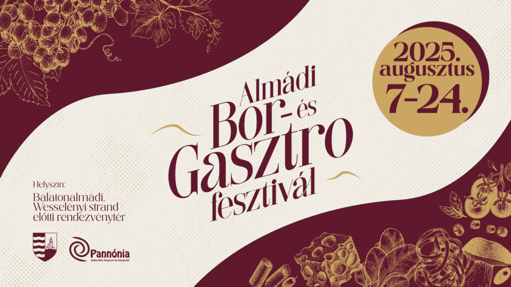 Almádi Bor- és Gasztrofesztivál plakát 2025