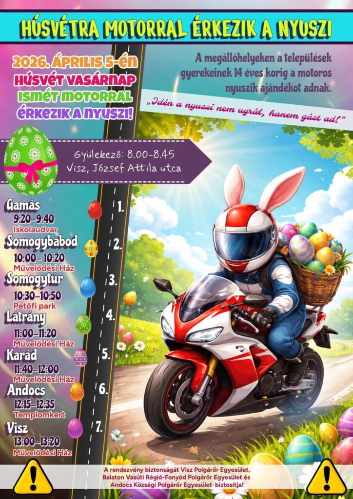 Húsvétra motorral érkezik a nyuszi