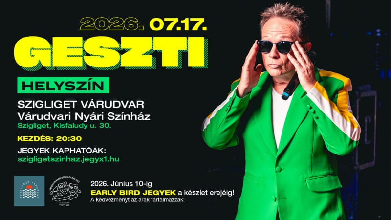 Gesztival a Szigligeti Várudvarban, nyári színházi esemény 2026-ban.