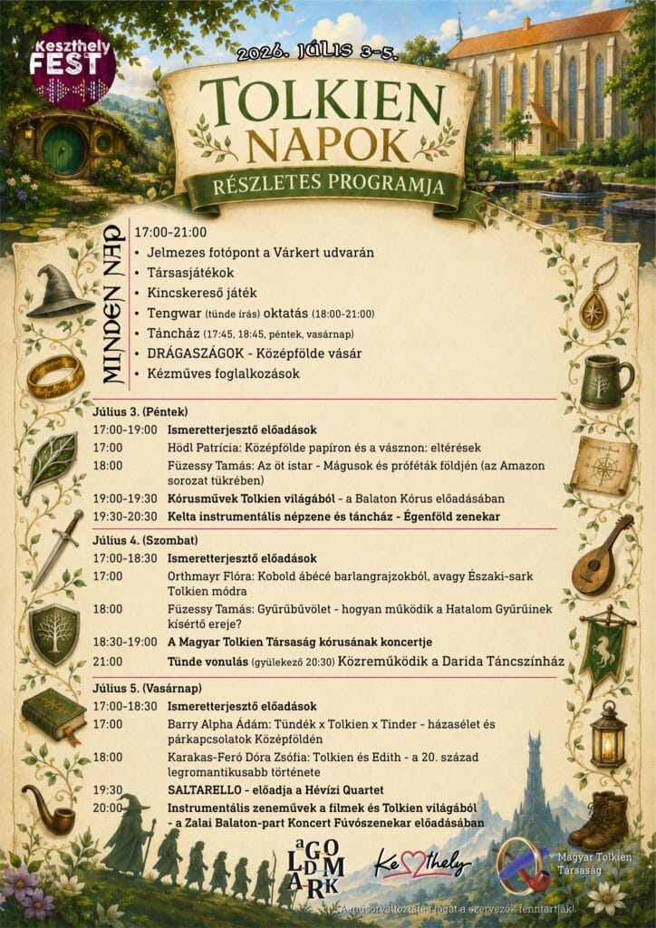 Tolkien Napok esemény részletes programja Keszthelyen