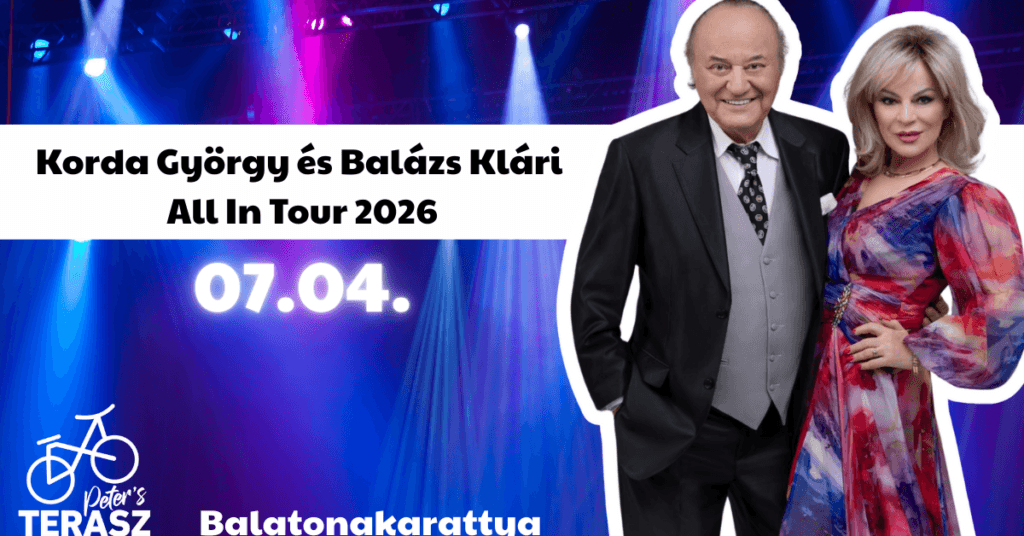 Korda György és Balázs Klári koncertje a Balaton partján
