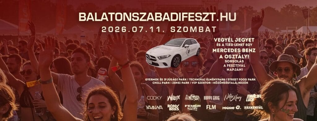 BalatonszabadiFeszt plakátja, élményprogramokkal és koncertekkel