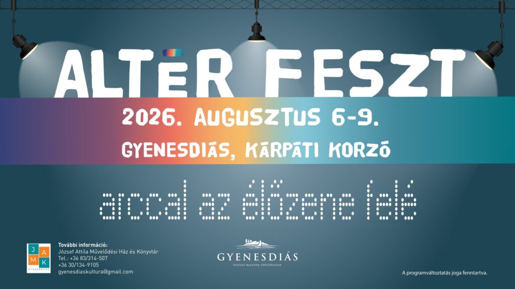 Altér Feszt Gyenesdiás 2026 zenei fesztivál